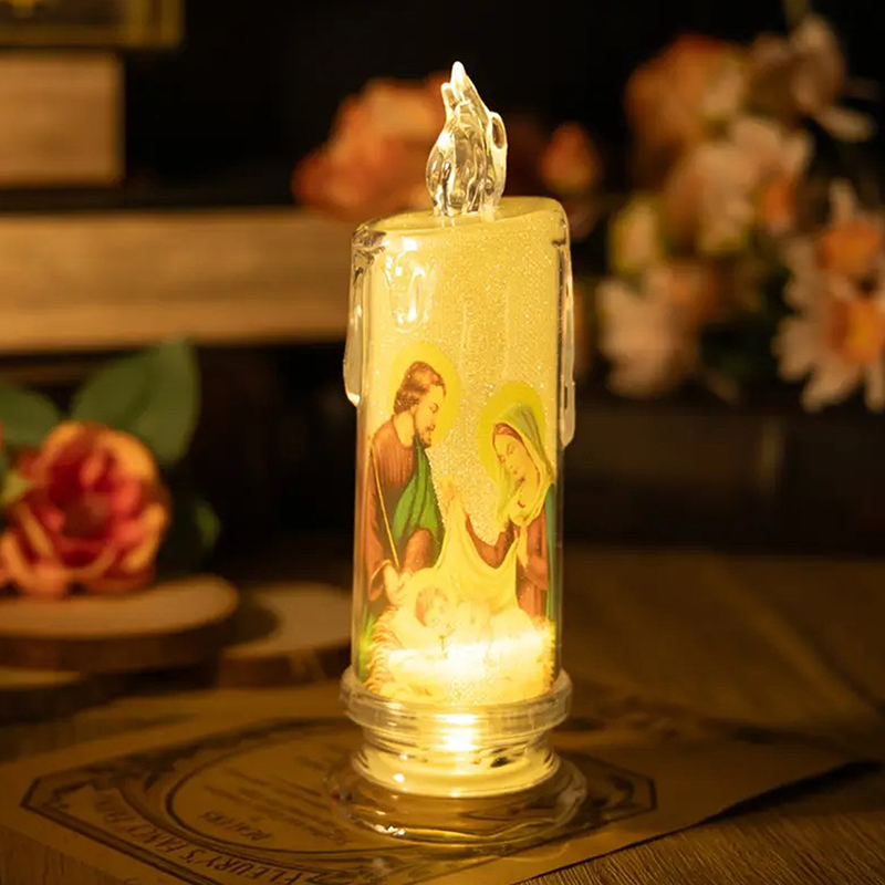 Desk Setup Lamp - Jezus Maagd Christus LED Kaarslamp Romantisch