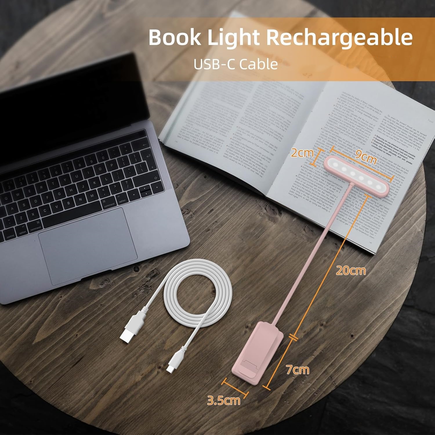 Leeslamp Boekklem Zwart/Wit/Ro - Desk Setup Lamp recensie en prijs