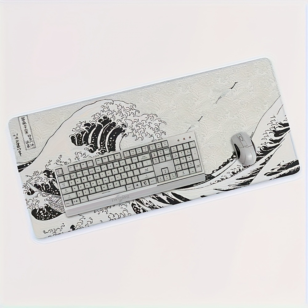 Zwart-witte Wave Art XXL burea - Desk Setup Pc And Laptop recensie en prijs