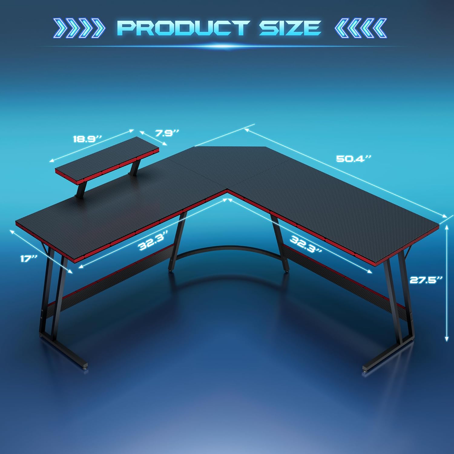 L-vormig verstelbaar gamingbur - Desk Setup L Shaped recensie en prijs